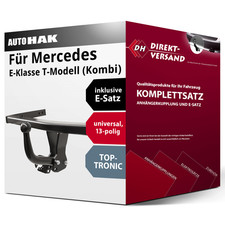 Für E-Klasse T-Modell (Kombi) Typ S124 Anhängerkupplung starr + E-Satz 13pol neu