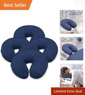 Pack of 4,  Extra Thick 100% Cotton Flannel Massage Tables Face Cradle Covers...