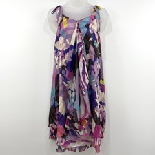 Diane Von Furstenburg 100% Silk Scarf Dress 6 Artsy Beachy Maximalist Resort