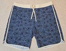 Prana Size 38 Mens Blue Drawstring Pocket Quick Dry Swimming Trunk Board Shorts