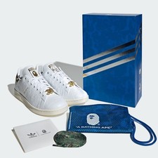 Adidas Stan Smith - BAPE A Bathing Ape UK 9 Trainers Sneakers White Camo New