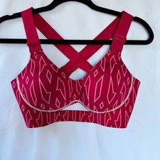 Adidas X Ivy Park Med Support Cutout Beyonce Pink Geometric Bra XS/S EUC