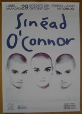 SINEAD O'CONNOR original concert poster '90 BELGIUM