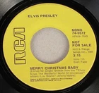 1S/1S PROMO Elvis Presley Merry Christmas Baby / O Come All Ye Faithful RARE