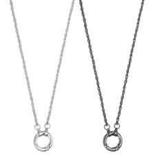 2 Pcs Glasses Holder, Round Eyeglass Holder Necklace Ring for Women, White,Black