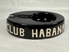 HAVANA CLUB COLLECTION EGOISTA CIGAR ASHTRAY CERAMIC BLACK CLUB HABANA