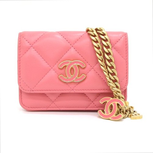 CHANEL Pink Lamb Mini Flap Shoulder Bag Crossbody AP2637 152894015 [P]