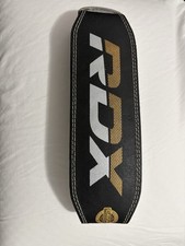RDX Powerlifting Belt Leather Double Pin Buckle Black Small Weight Lifting