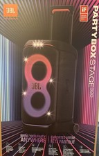JBL PartyBox Stage 320 Portable Bluetooth PA Speaker, Illuminated, Dual Inputs