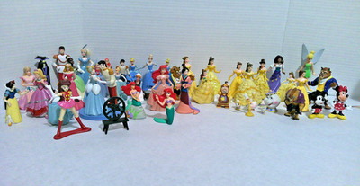 Disney 46 PVC Cake Toppers - Beauty & the Beast, Cinderella, Little Mermaid, +++