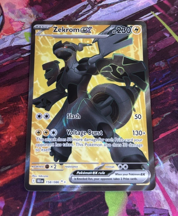 Pokémon TCG Zekrom ex 158/086 Sv: Black Bolt Ultra Rare Holo