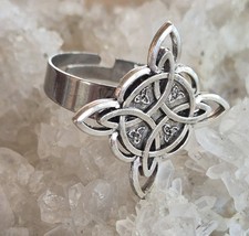 Anello Nodo Della Strega In Acciaio Regolabile