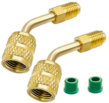 R410A Adapter for Mini Split System, 5/16 Inch SAE Female Quick Couplers to 1/4