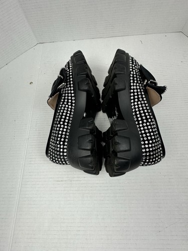 Mocassino Betsey Johnson Vincent fiocco nero strass plateau grosso donna 8,5 - Foto 11 di 14