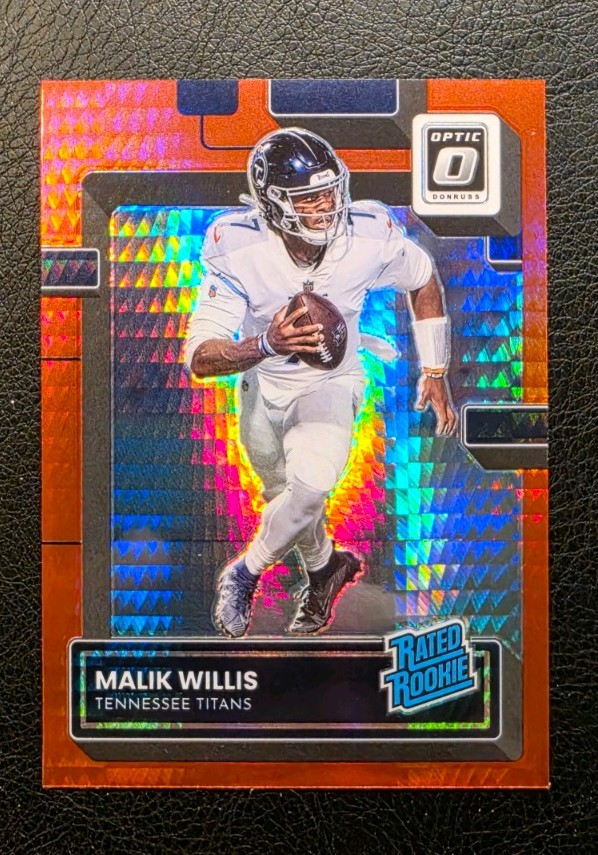 2022 Panini Donruss Optic Rated Rookie Malik Willis #203 Red Hyper Prizm (RC)