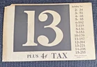 Vintage GAS PRICE SIGN Service Station Visible Pump Tax Paper 12 13 ¢ TWO SIDED