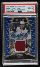 2019 Allure Rookies Blue Line Jerseys 50/99 Barrett Hayton #97 PSA 10 Auto 2d8