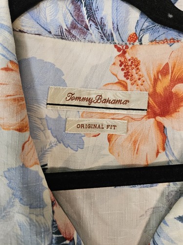 Tommy Bahama Mens 100% Silk Button Up Shirt XL Floral Hawaiian Colorful Tropical - Picture 4 of 9