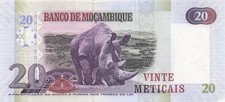 Mozambique  20  Meticais  16.6.2006  Series A B Uncirculated  Banknote AAZ 15