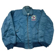 Helter Skelter Ma2 Bomber Jacket Flight 90s Retro Vintage Blue Mens Large