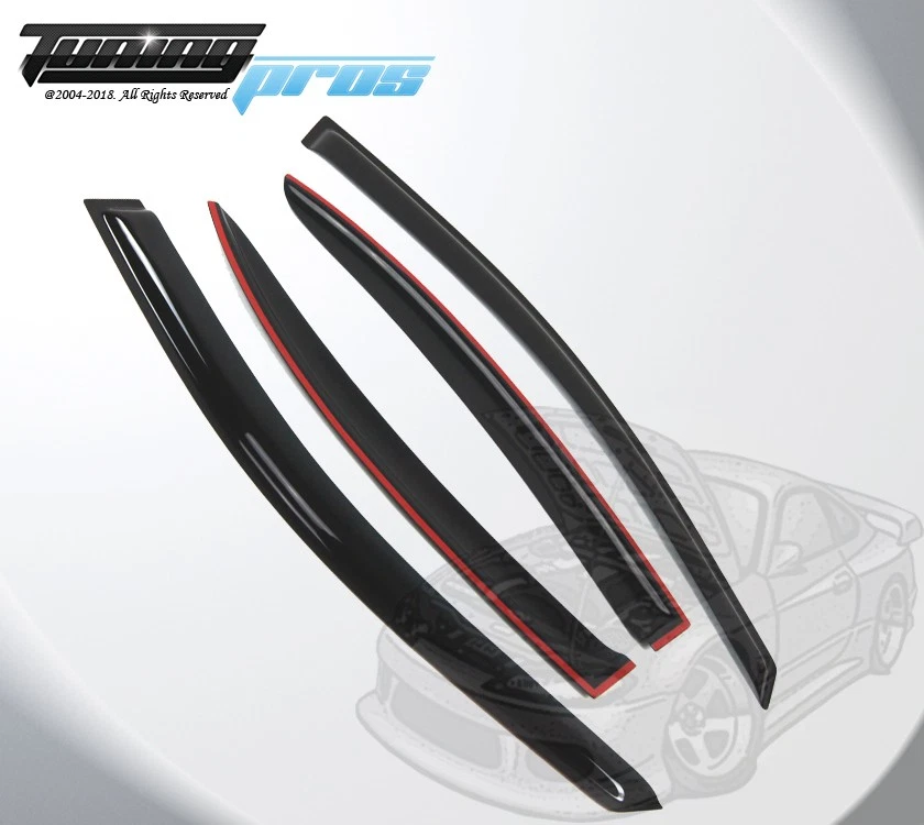Juego de 4 viseras protectoras de lluvia para ventana canal de humo para Hyundai Accent 2006-2011 Foto 3 de 4