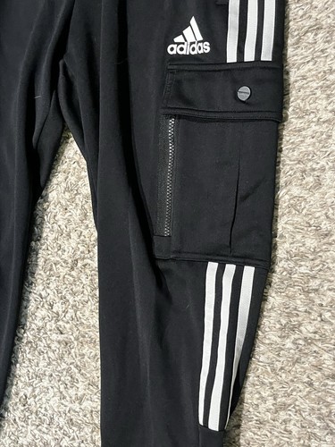 adidas Men's Size M Tiro AEROREADY Cargo Pants Black Three Stripe MINT CONDITION - Picture 3 of 9