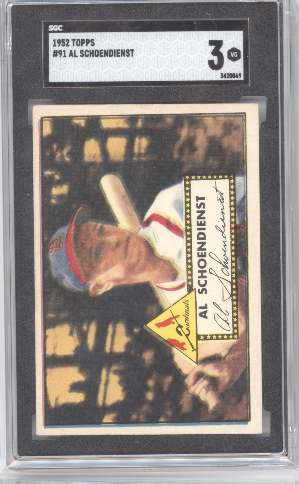 1952 Topps #91 Al Schoendienst SGC 3