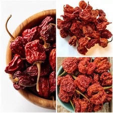 Ceylon Sun Dried Carolina Reaper 50 Pods 100% Pure Organic  Free Shipping