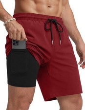 Men's Swim Trunks 7 Inch Inseam Beach Shorts Swimwear Neon Quick Dry 9 Inch S...