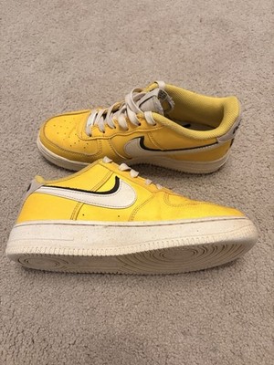Nike Air Force 1 Low LV8  07 GS Size 5.5Y  Tour Yellow Sail Black 