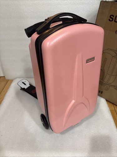 iubest - PINK Luggage Carry On Scooter Suitcase for Kids Age 4-15