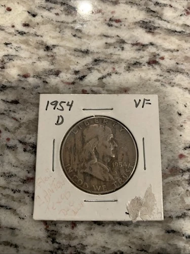 1954-D Franklin 50¢ ✔ 90% Silver ✔ Very Fine (VF) Condition ✔ @ Melt Value