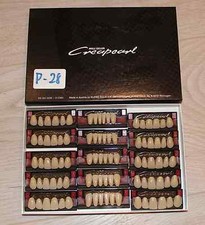 Willi Geller Creapearl Frontzähne 15 Garnituren C3 NEU Art. Nr. P-28