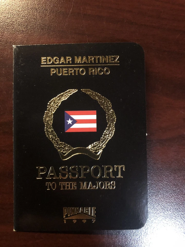 1997 PINNACLE PASSPORT TO THE MAJORS PROMO SAMPLE #10 EDGAR MARTINEZ RARE NM - Image 2 of 3