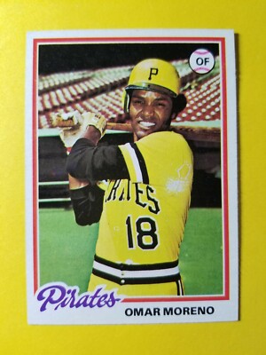 ぴー　MBL 40 VINTAGE OMAR MORENO #283 PITTSBURGH PIRATES - 1978 TOPPS MLB