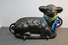 Griswold Two-Piece Cast Iron Lamb Cake Mold No. 866 (921 & 922)