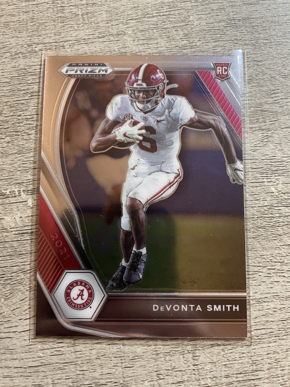 2021 Panini Prizm Draft Picks Collegiate #101 DeVonta Smith Rookie RC