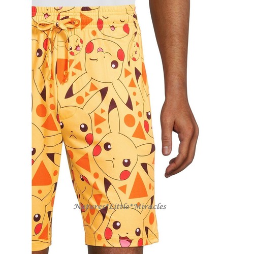 NWT Pokemon Pajama Shorts Men's Size S M L XL XXL Pants Sleep Lounge Pikachu NEW - 第 4/4 張圖片