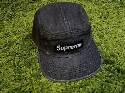 Black Box Logo Supreme S//S 2018 Denim Camp Cap