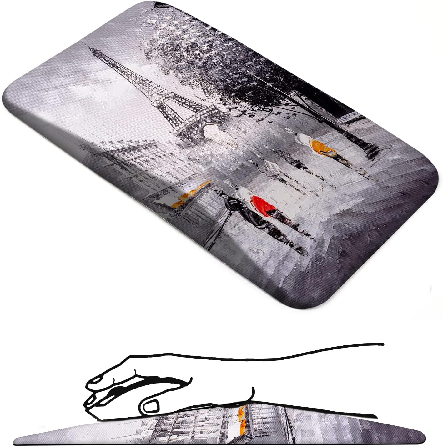 Ergonomic Mouse Pad Wrist Rest Support, Thick Mousepad Upgraded Memory Foam, Pai