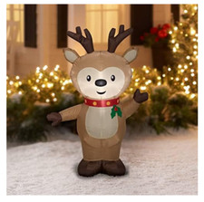 4' Christmas LED Inflatable Reindeer Yard Decoration