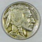 ***VINTAGE AMERICAN COIN*** 1934-D F+ Buffalo Nickel Z016