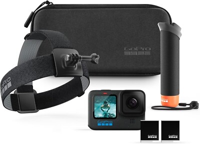 GoPro HERO12 Zubehörpaket: Kamera, Tragegriff, Kopfband, Tasche  generalüberholt