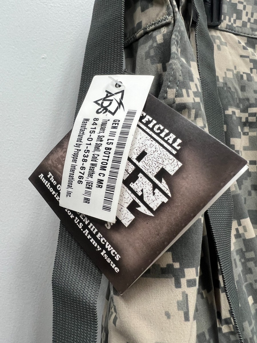 米軍 ECWCS GEN III L5 ACU ソフトシェルパンツ (S/S) Amazon.com: USGI GEN III Level 5 Softshell Pants with