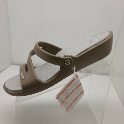 Women's Crocs Swiftwater Sandal Walnut 100% Authentic Size 11