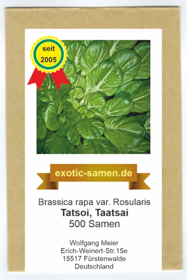 Asia Gemüse - Tatsoi - Taatsai - Rosetten-Pak Choi - Brassica rapa - 500 Samen