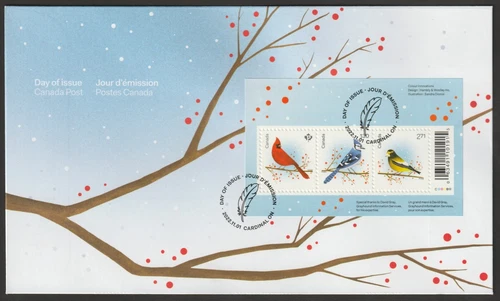 Canada #3363, Christmas, Holiday Birds, Official First Day Cover FDC 2022