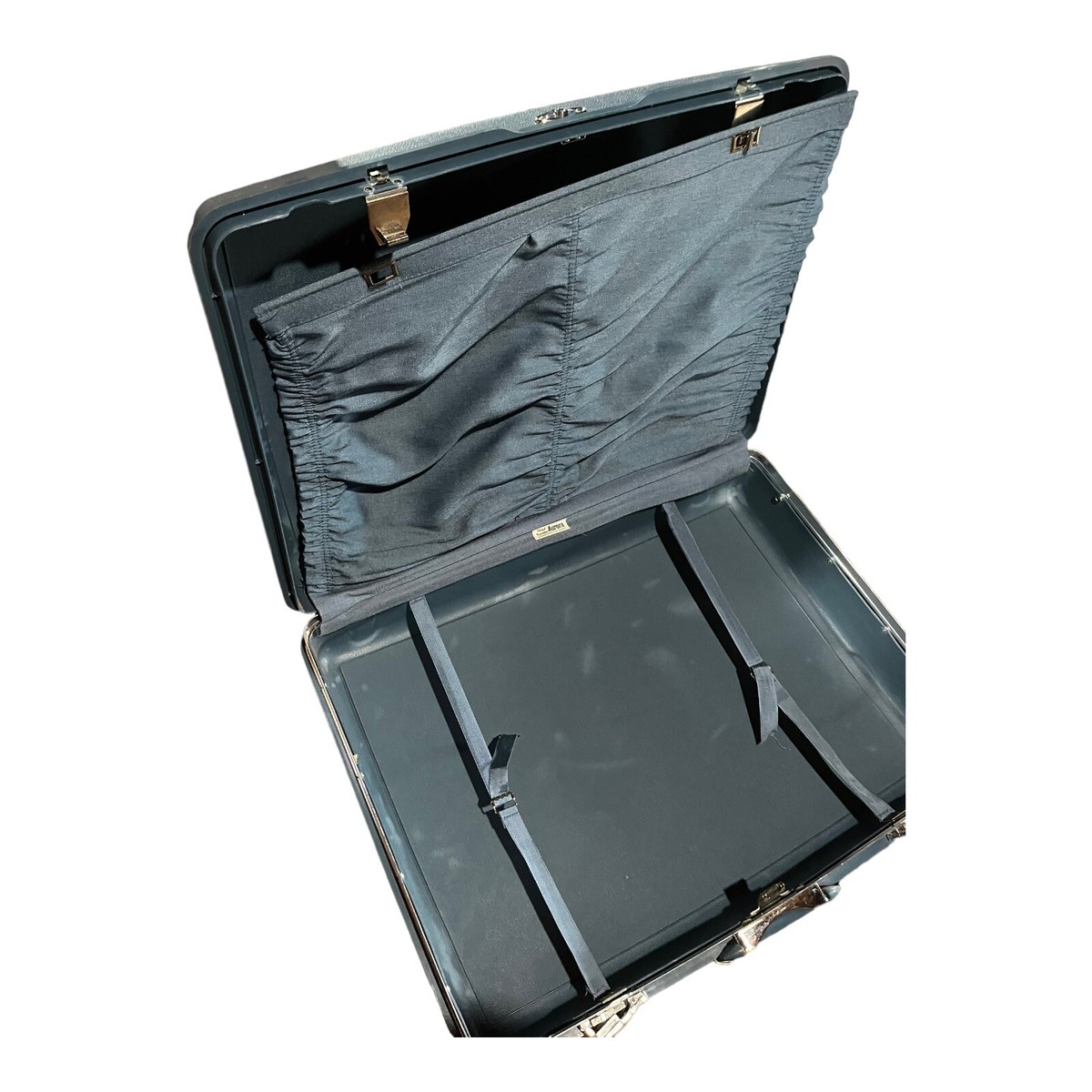 Étui Train Rigide Samsonite Royal Traveller Aurora Bleu - Avec Miroir Et Plateau - Taille 15" - Vintage USA - Occasion