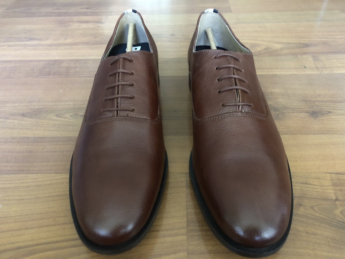 BOSS Men's Colby Leather Derby Shoes - Classic Grain Oxford With Rubber Sole