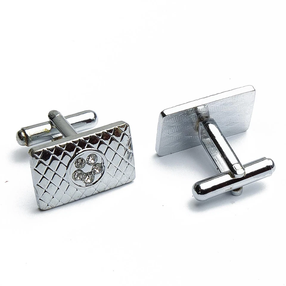 Gemelli - strisce e pietre rettangolo argento - Immagine 4 di 4